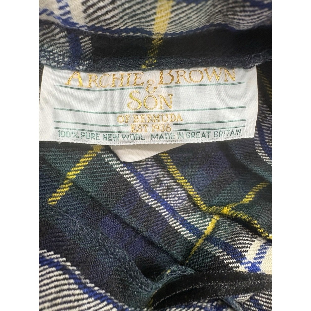 Archie Brown & Son Pure Wool Tartan Pleated Wrap Kilt Skirt Size 8 Britain - Picture 7 of 10